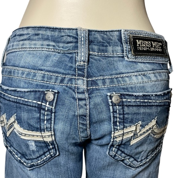 Miss me DIY jean cut off shorts upcycled cut offs raw hem 27 - Picture 6 of 7